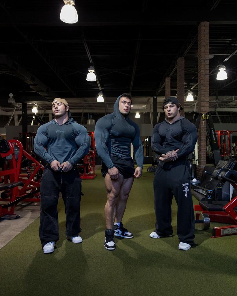 YoungLA Warrior Dehnbarer Fitness-Kapuzenpullover Jogginghose