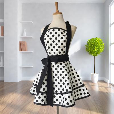 Vintage Apron for Women Kitchen Cooking Baking BBQ Grilling Stripes Chest-to-Knee Coverage