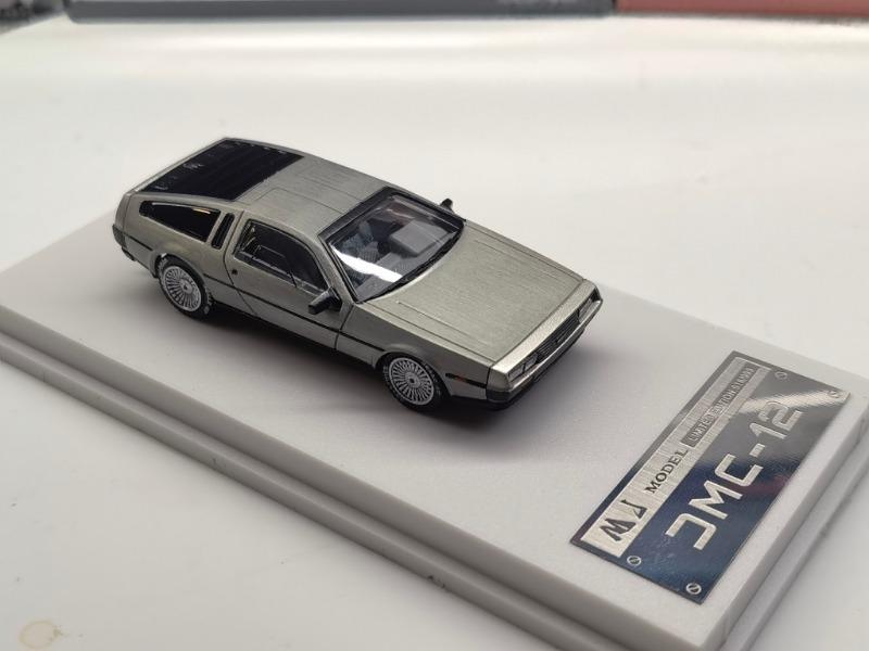 MJ 1/64 Legierung Zurück in die Zukunft Zeitmaschine DMC-12 Diecast Modellauto Klassisches Metall Präzisionsfahrzeug Sammlung Display Geschenk