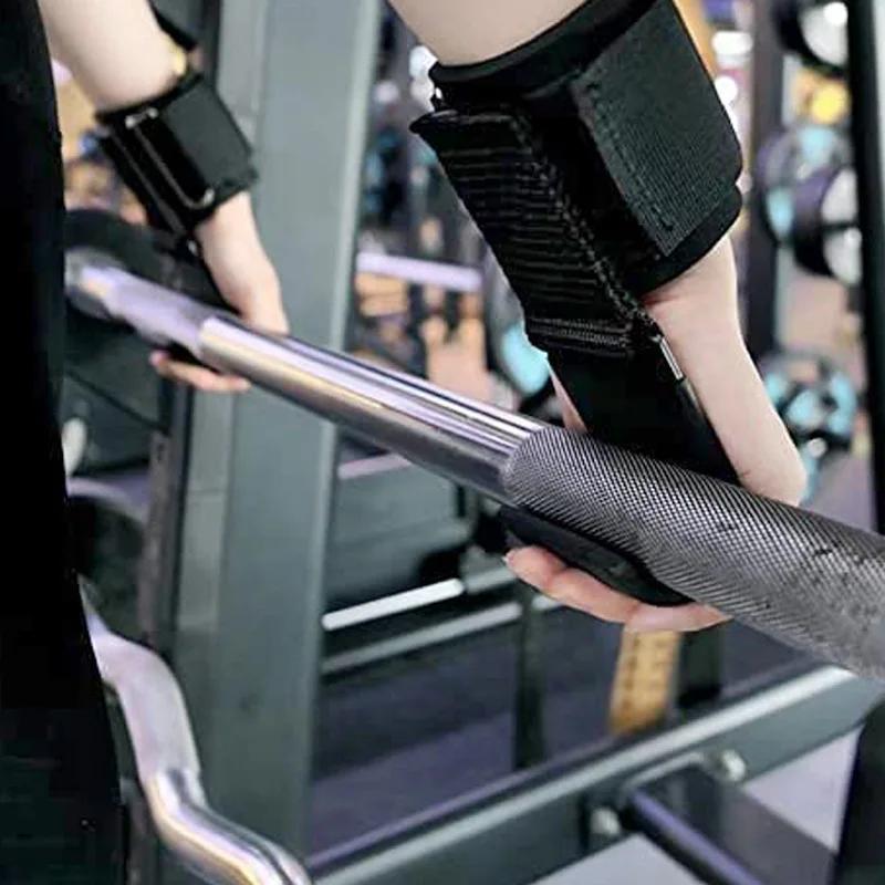 2 pezzi Ganci per Sollevamento Pesi con Polsini Fasce da Polso Cinghia da Polso Mano-Barra Gancio da Palestra Fitness Cinghia per Pesi Trazione alla Sbarra Guanti per Powerlifting
