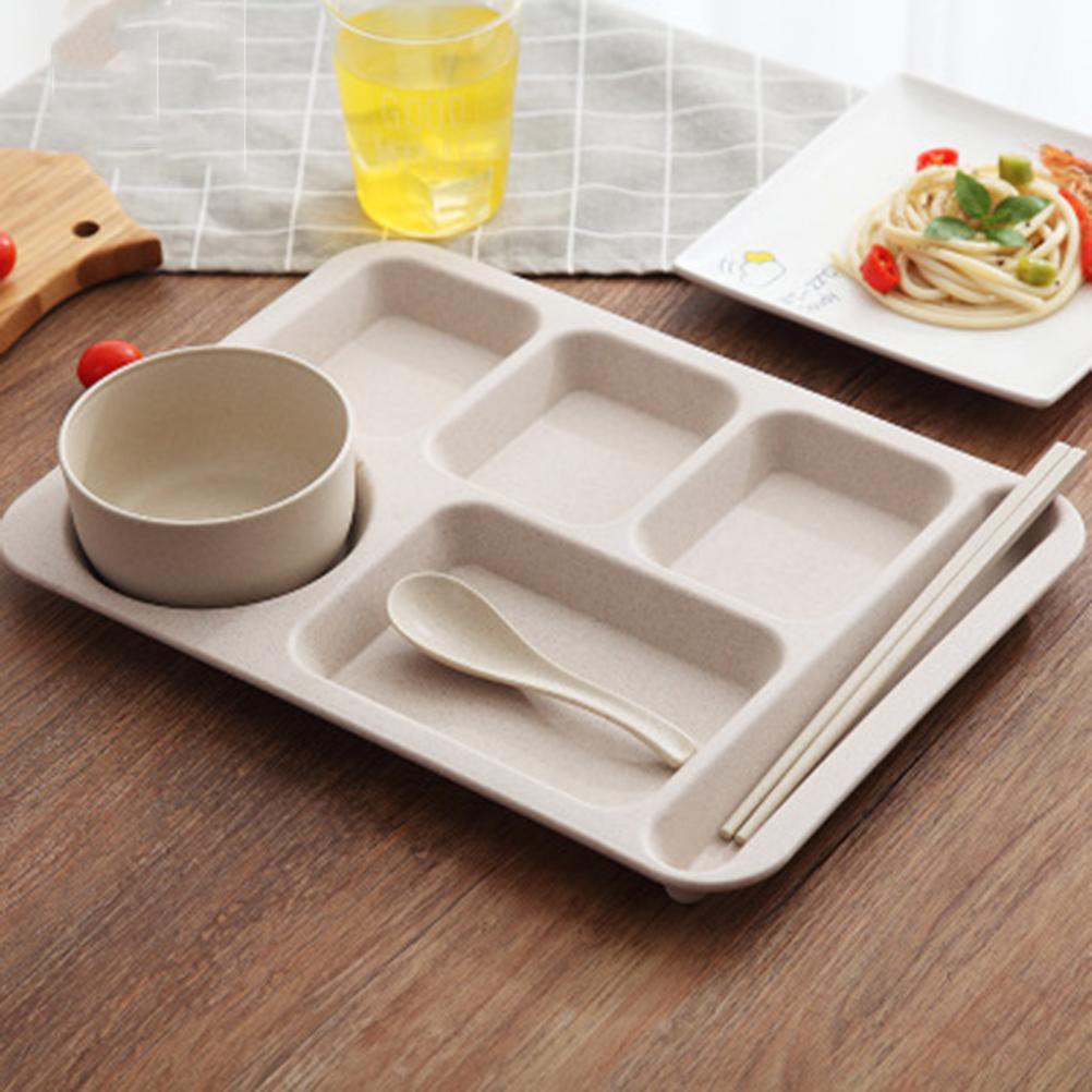 

Детские столовые приборы, разделочная тарелка, изысканный поднос для ужина, креативная миска бежевый