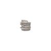 Geometric Zircon Wrap Ring For Women With Silver Finish In Fashion Casual Style