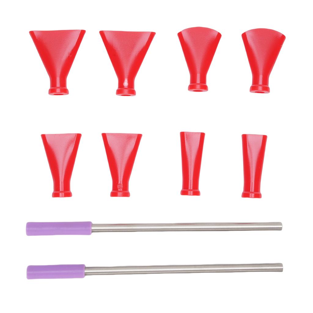 2Pcs Stainless Steel Straw 8Pcs Blow Nozzles Set Multifunctional Acrylic Pouring Paint Supplies