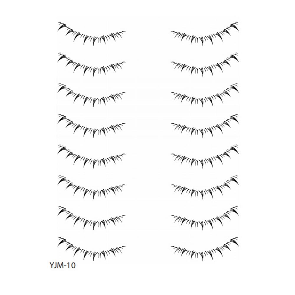 Lower Eyelash Tattoo Long-Lasting Waterproof And Sweatproof Simulation 3D False Eyelash Enlarge Double Under Eye Eyelash Sticker