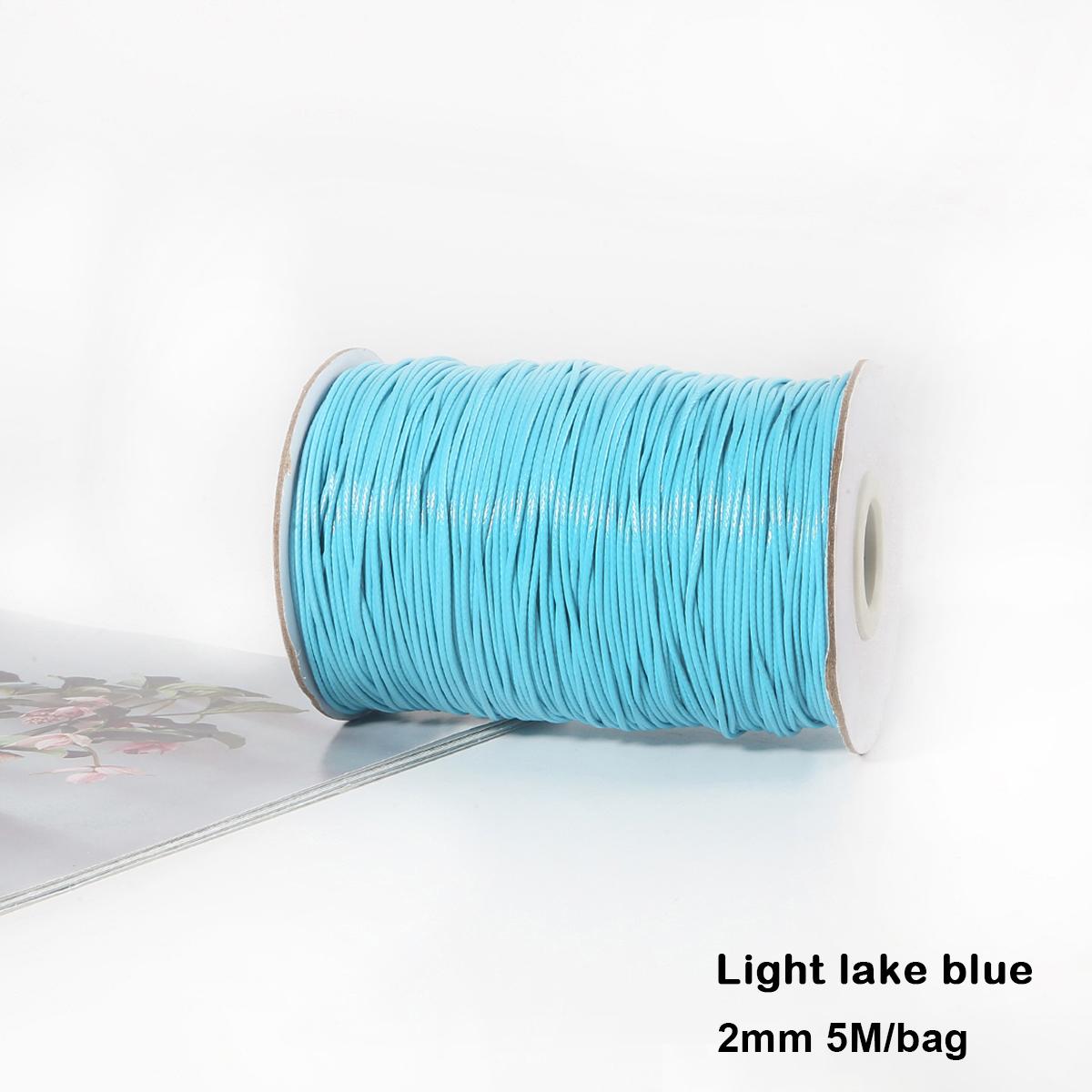 

Разноцветные вощеные хлопковые шнуры для макраме, ювелирные бусины, изготовление ювелирных изделий своими руками 2mm 5meter светло-синий