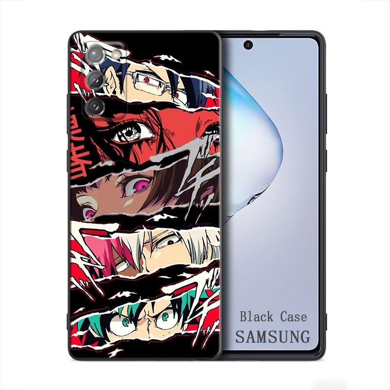 My Hero Academia Anime Samsung Galaxy A91 A73 A72 A71 A53 A52 A7 M62 M22 M30s M31s M33 M52 F23 F41 F42 5G 4G Custodia Nera per Telefono