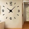 2D Creative Simple Luminous Digital Clock European Style DIY Silent Wall Clock Study Living Room Punch-Free Wall Sticker Clock