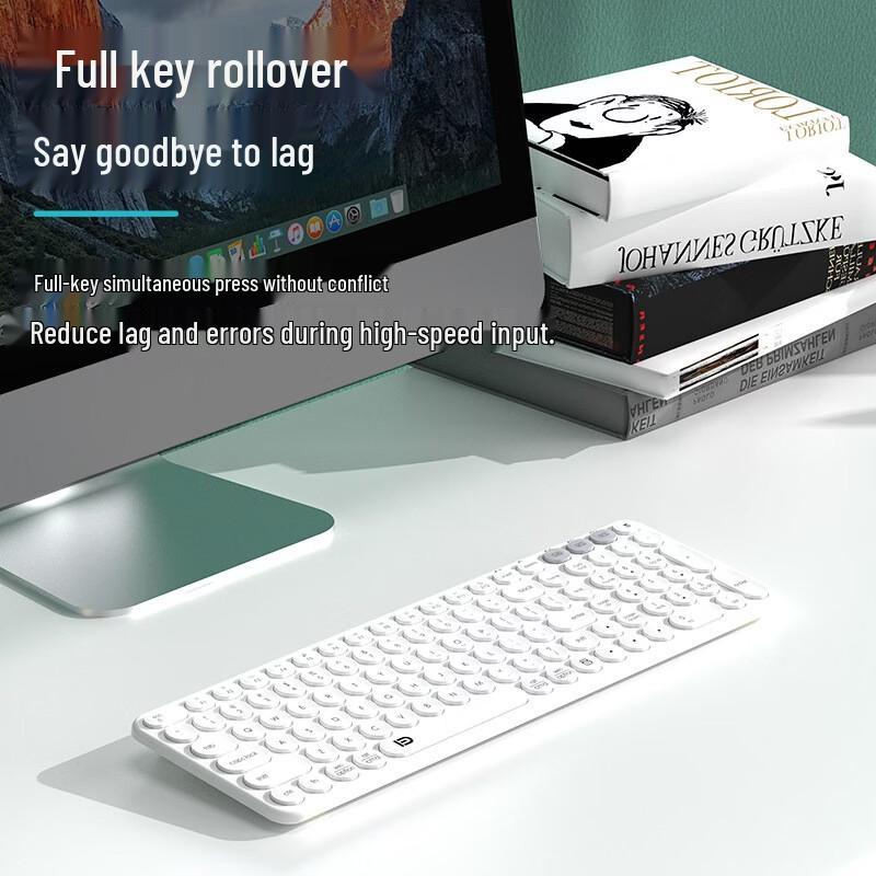 Fude K922T Wireless Bluetooth Slim Silent Keyboard