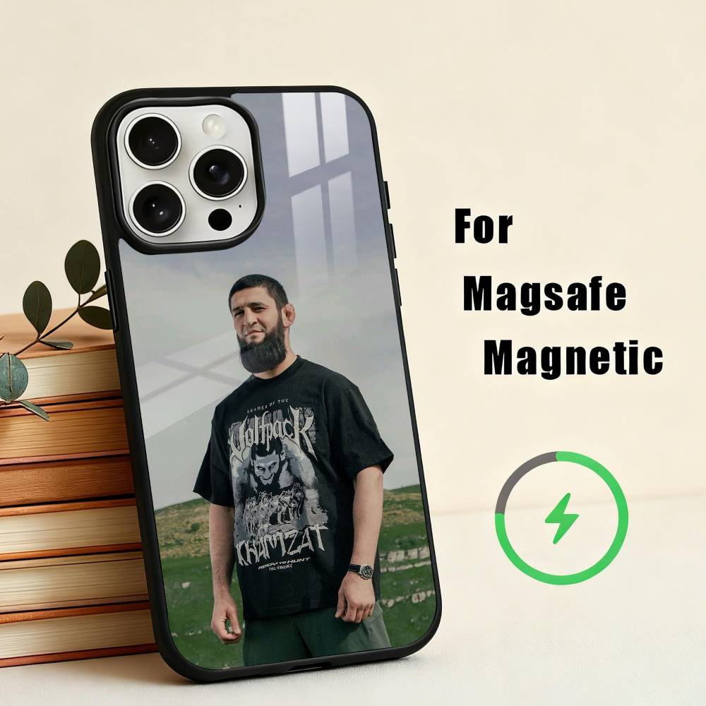 

K-Khamzat C-Chimaev-v Phone Case For iPhone17,16,15,14,13,12,11 Plus,For Magnetic Wireless Charge Cover iPhone11PROMAX