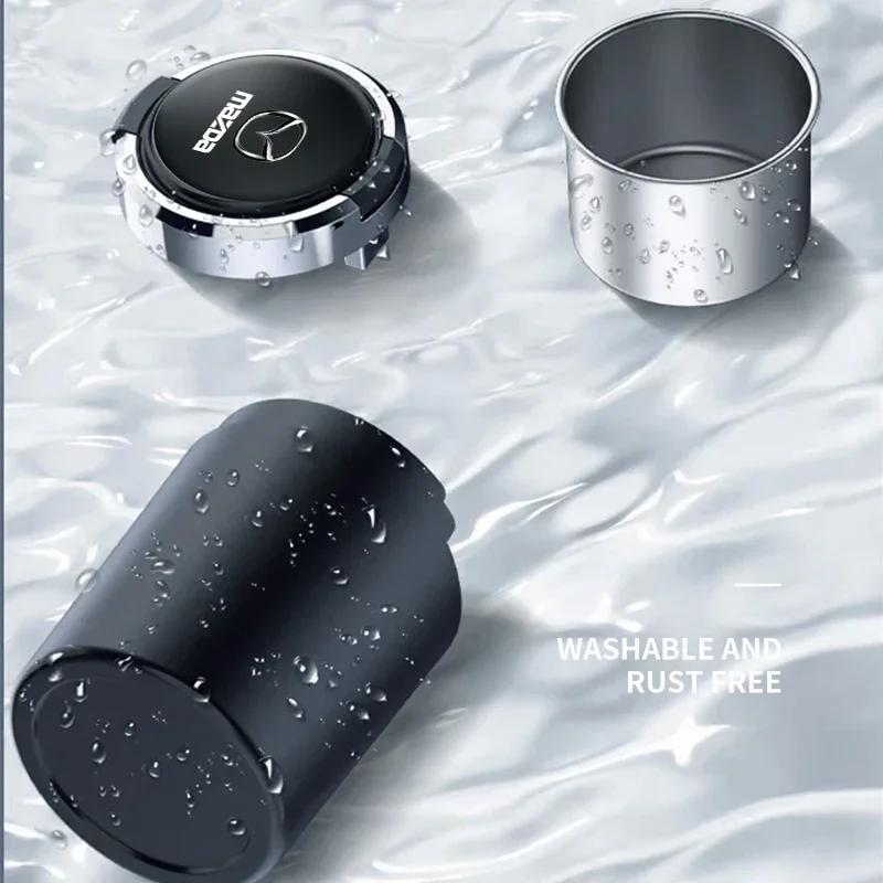 Vhodné pro Mazda 3 bk bl bj 323 Axela Atenza CX-3 CX-4 CX5 CX-9 multifunkční popelník do auta s otevíráním krytu jedním klíčem, díly interiéru