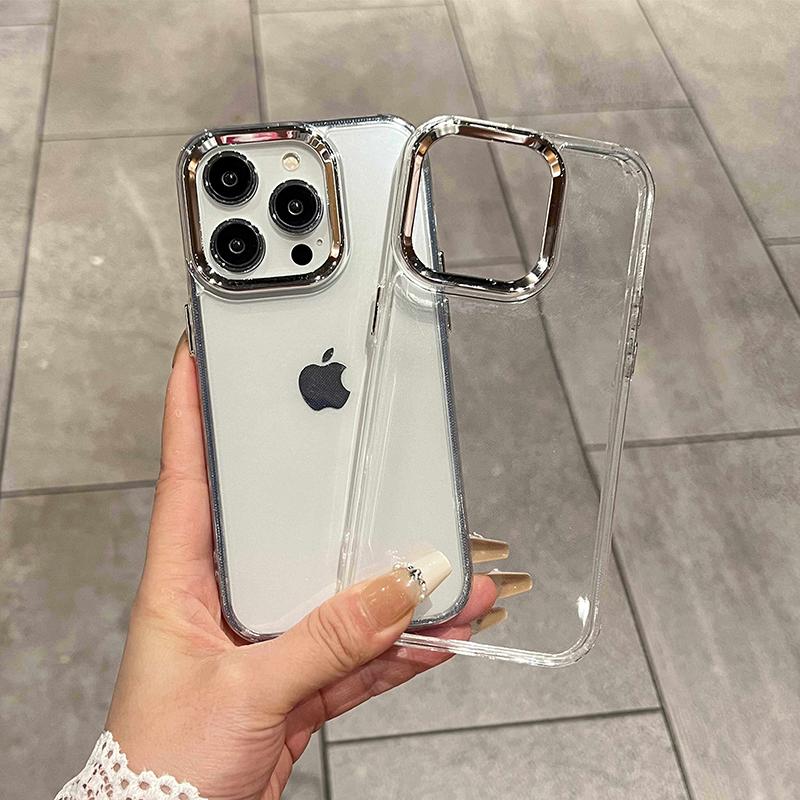 Luxury Transparent Phone Case For iPhone 17 16 15 14 12 11 13 Pro Max X XS XR 8 7 Plus SE2 Clear Soft Silicone Bumper Back Cover