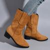 Mode Neue Modische Slipper Damen Elegant Dicke Sohle Lange Ritterstiefel Cowboystiefel Goth Cowboystiefel für Damen Zapatos Mujer