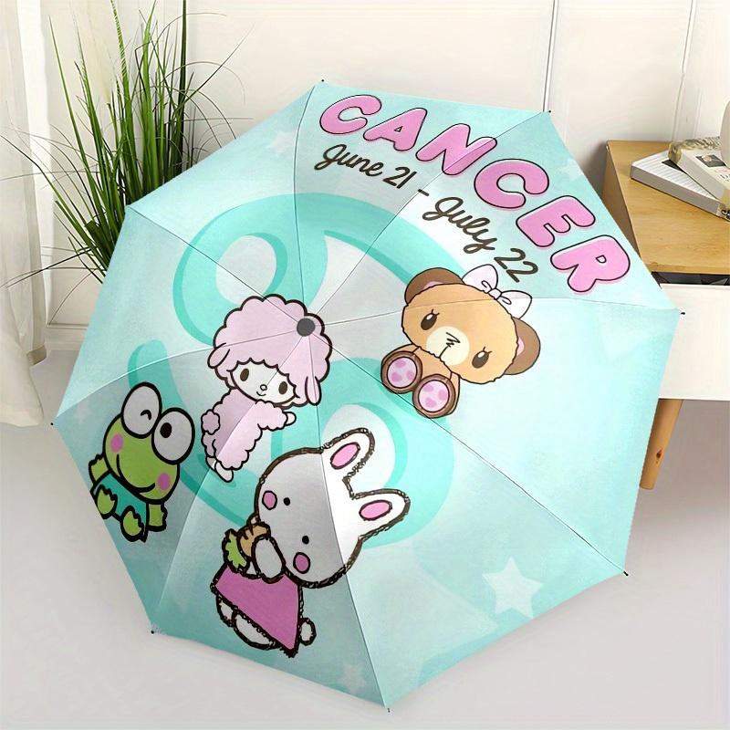 

1pc Cancer Zodiac Cute Characters June-July Umbrella with Plastic Handle,Suitable for All Seasons Home Travel Outdoor UmbrellaSanlio477