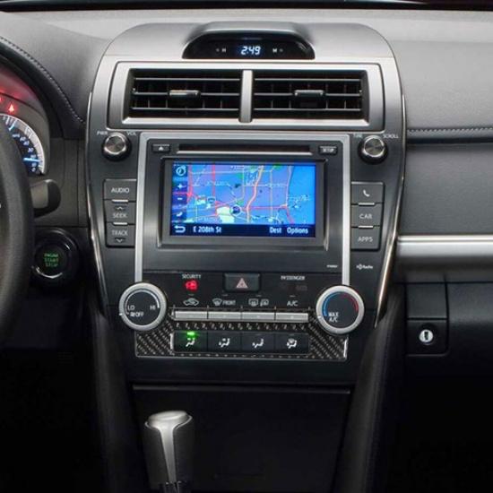 Carbon Fiber Interior Manual Climate Control Cover Trim For Toyota Camry 2012-14