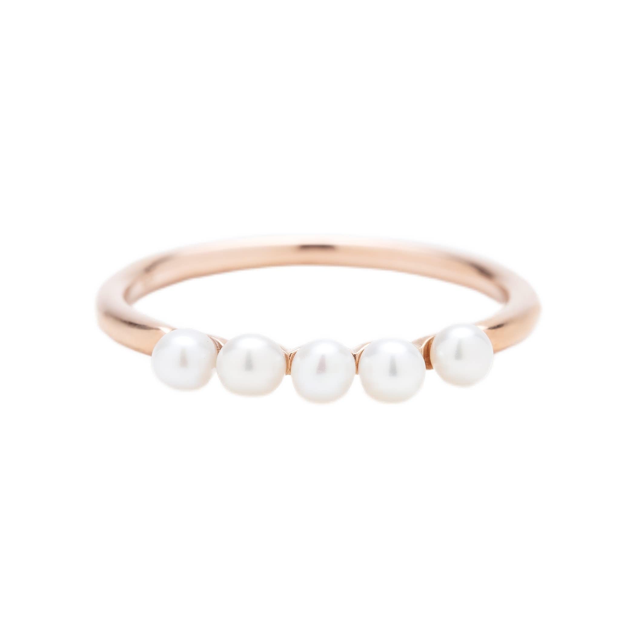 

Bloom June Birthstone Freshwater Pearl Silver and Pink Gold Plated Size Ring, 11, 0770-4195-0019-0011