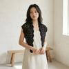 Ethnic Style Knitted Triangle Scarf White Fart Curtain All-match Crochet Flower Scarves  Female