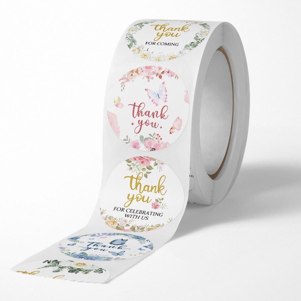 500pcs Stickers,Gratitude Labels for Events, Parties, Weddings, and Business Promotions,Adhesive Labels for Favors and Packaging