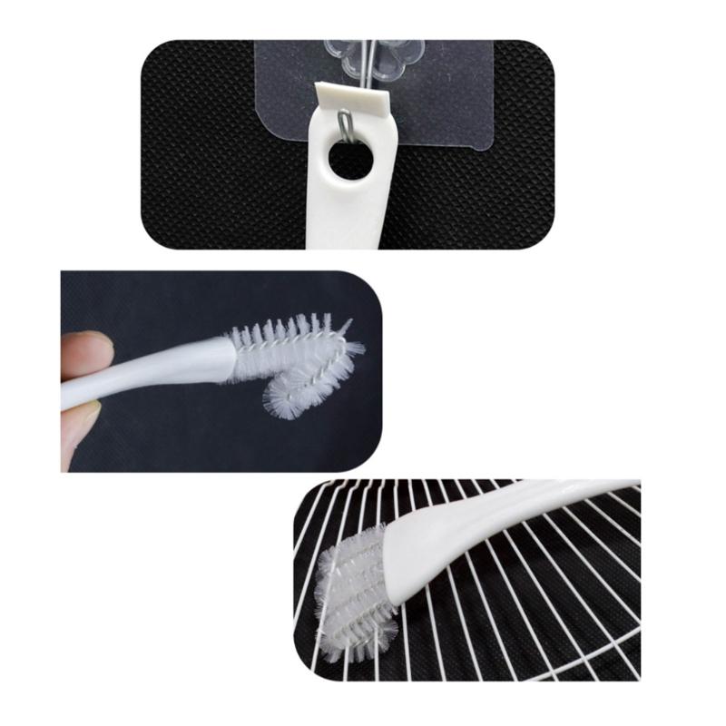 Multipurpose Plastic Pet Cage Brush Featuring Scraping Tool Easyly Grip For Bird Habitat Sanitization