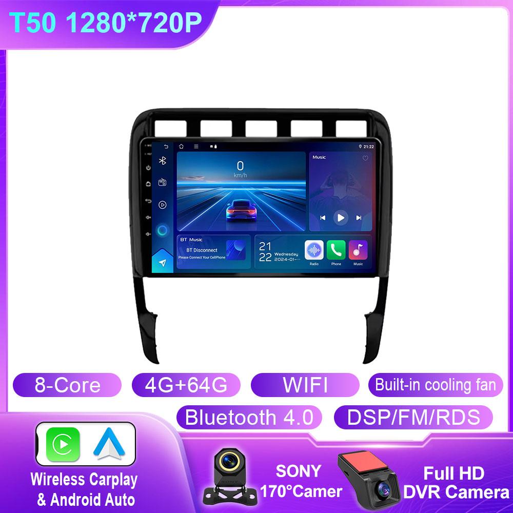Android 14 Car Radio Car Multimedia Video Player WIFI For Porsche Cayenne 957/955 2002 - 2010 HeadUnit GPS Autoradio Carplay BT
