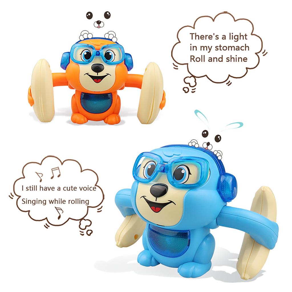 Electric Tumbling Monkey-kid Toys, Voice Control, Induction, Light and Music