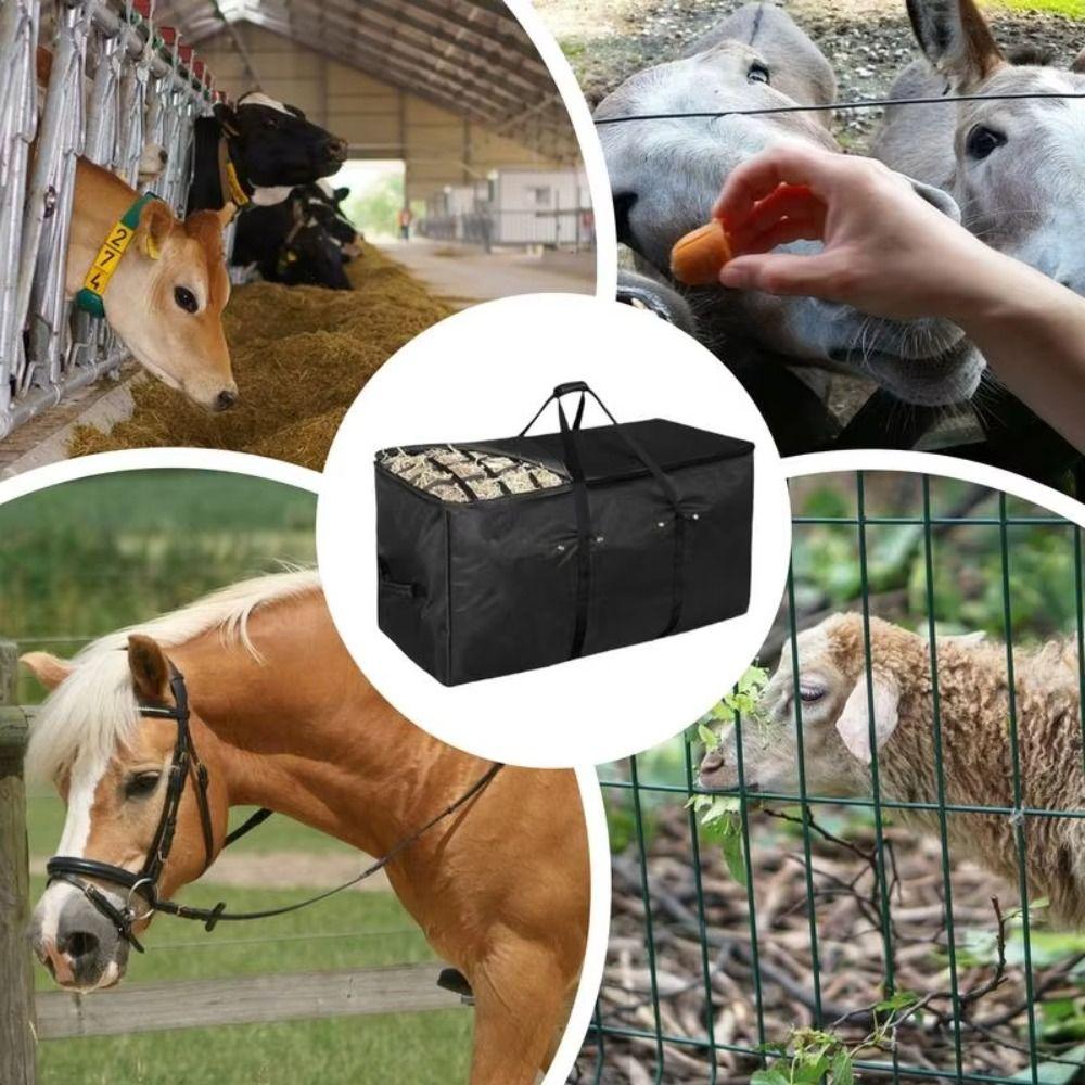 Wasserdichte Heulagerungstasche Strapazierfähige Pferdefuttertasche Langlebige Rollballen-Tasche Weide