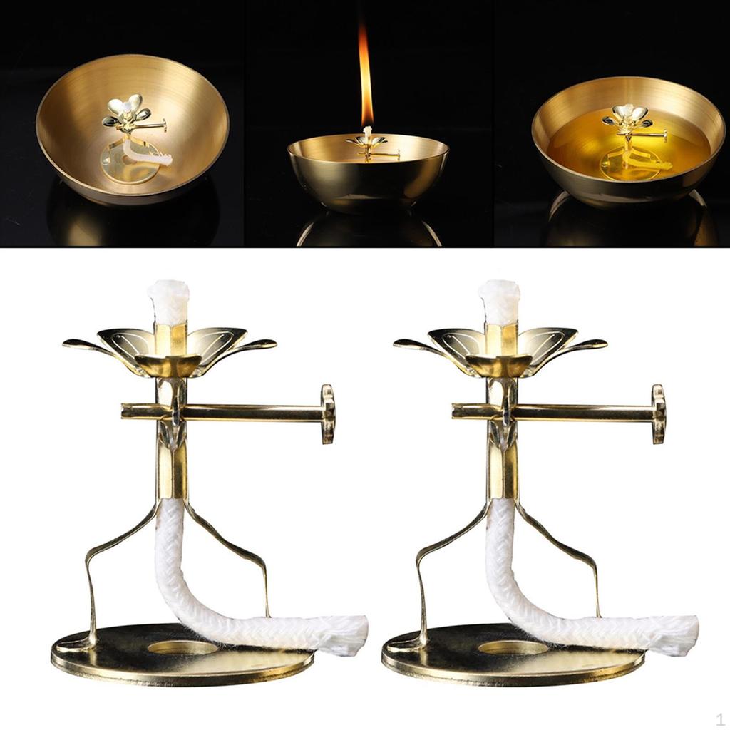 Butter Lamp Wick Holder Stand Tealight Oil Tibetan Buddha Ghee for
