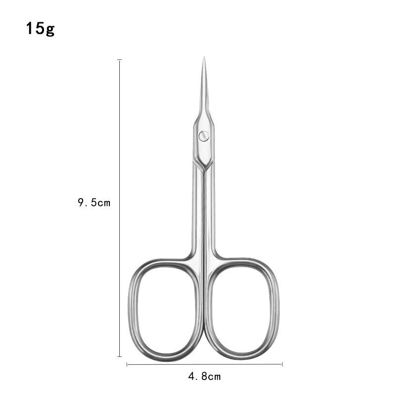 Russian-Style Stainless Steel Cuticle Nippers & Eyebrow Trimmers - Pointed Tip Beauty Scissors