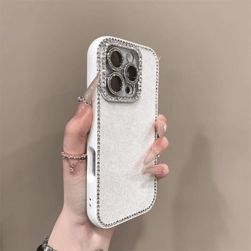 Diamant Glitzer Kante Stoßfeste Hülle für iPhone 14/15 Pro Max/16 - Luxuriöses High-End Gefühl