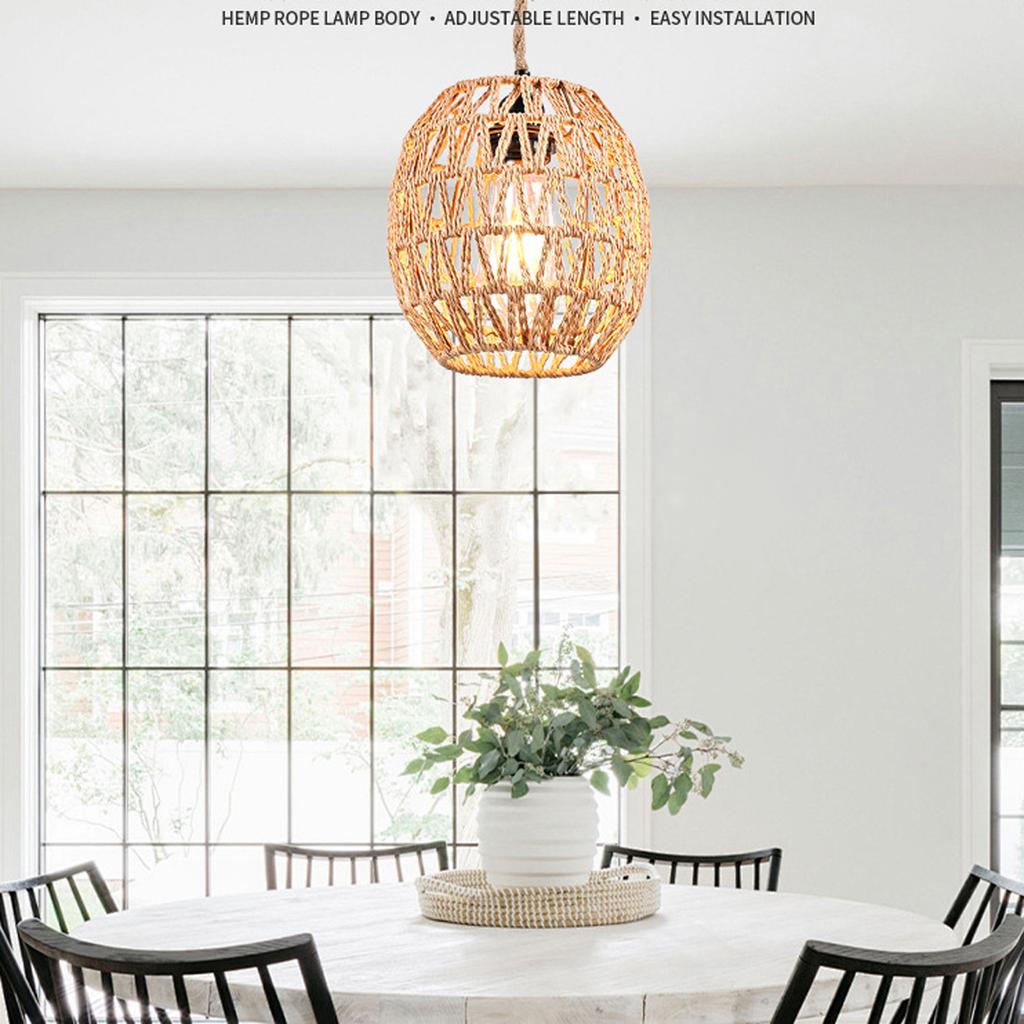 Hanging Lamps, Rattan Chandeliers (excluding Bulbs), 15-foot Plug Power Cord, Wall-mounted Chandeliers, Suitable For Bedrooms And Living Rooms