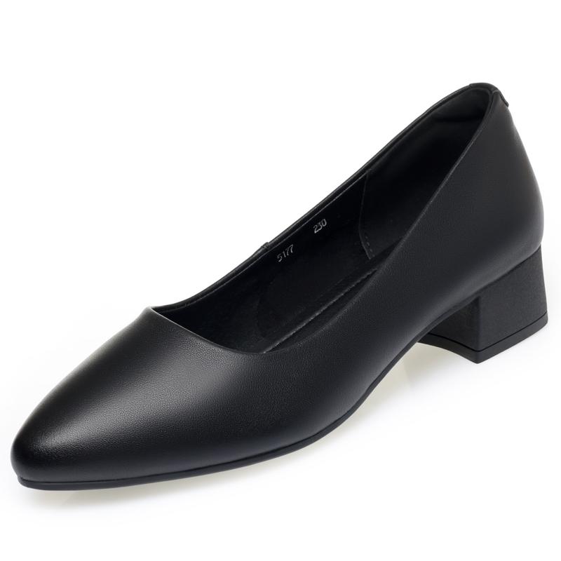 Mode AIYUQI 2025 neuer Stil Damenlederschuhe Quadratabsatz Slipper Arbeit Formelle Schuhe für Damen Modische High Heel Damenschuhe