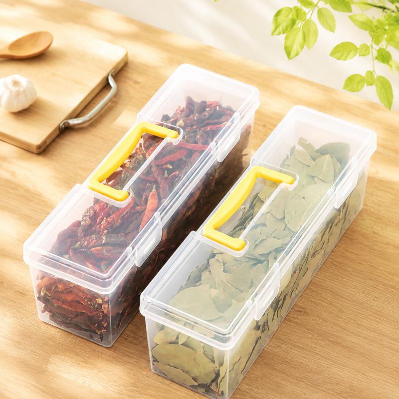 Kitchen Storage Organization Transparent Plastic Storage Box Food Storage Containers Kitchen Food Storage Box Spice Storage Box 24*9.5*9cm