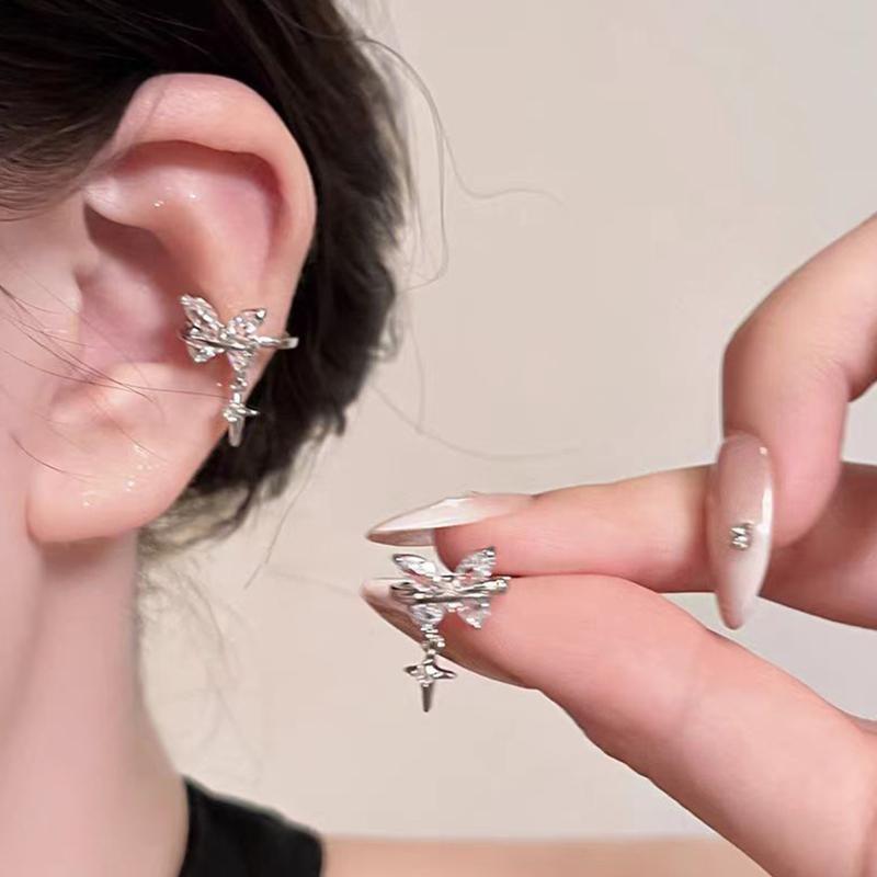 Butterfly Star Ear Bone Clip Ear Studs New Fashion Earrings For Women Cochlea Jewelry Accessories