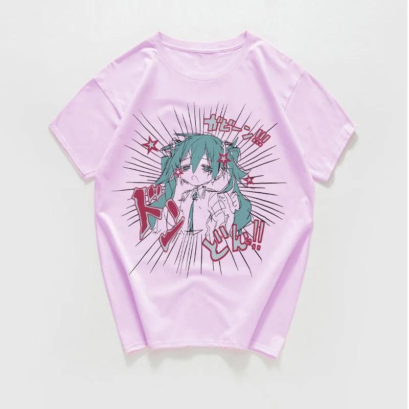 

Summer Women clothing Cartoon Print Oversized Tshirt Comics Japanese Kawaii Streetwear Loose T shrit Y2k Gothic Harajuku Tops S
