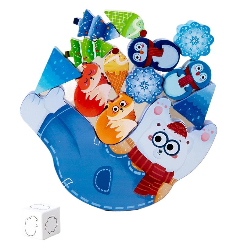 

Детские деревянные игрушки-балансиры с животными, высокие игрушки для укладки, развитие концентрации и мелкой моторики, игра на равновесие, развивающая игрушка, кубики для укладки