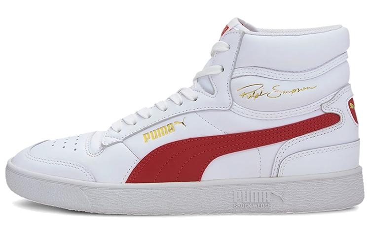 PUMA Ralph Sampson Mid White High Risk Red 370847-15 42