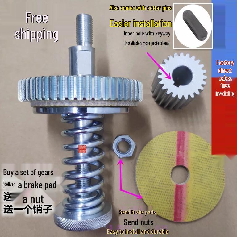 Glove Printing Machine Accessories: Tension Shaft, Pinion Gear, Brake, Unwinding/Rewinding Device, and Slitting/Bag-Making Components