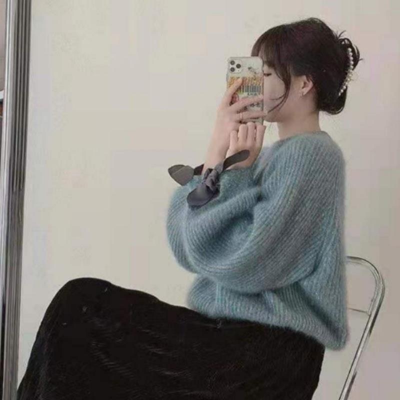 Pullover Sweater for Women Autumn and Winter Outerwear Design Sense Laziness Spring and Autumn Knitwear Female Tops
