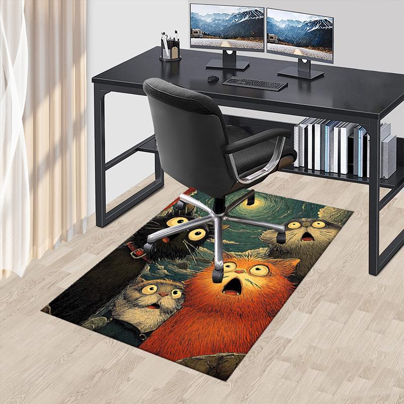 

1pc Jiji the Cat Adventure Office Chair Mat - Festival Gift for Cats Lovers, Non-Slip Carpet for Home and Office Use, Suitable for All Seasons.P091 60cm by 90cm