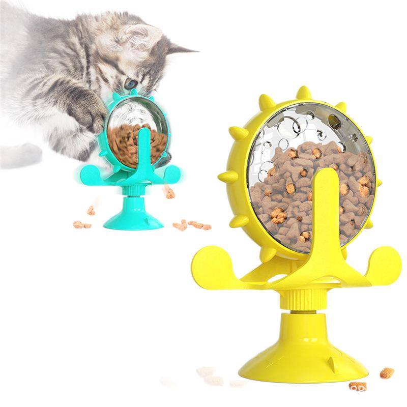 Pet Slow Feeder Puzzle Spinner Toy for Cats Dogs Interactive Treat Dispensing Adjustable Difficulty 