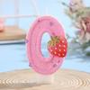 Pink Heart Strawberry Number Candles: Creative Children's Birthday Cake Decorations 0-9