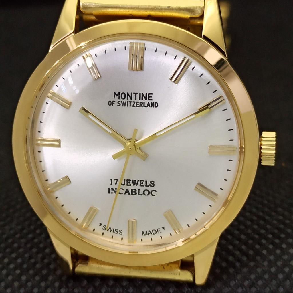 Generalüberholte Vintage-Uhr von Montine of Switzerland, vergoldet, 17 J, A285407-5