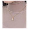 VIVIENNE WESTWOOD Natalina Saturn Crystal Shell Design Necklace Unisex Necklace Gold 630203D302R102