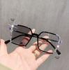 Women's Photochromic Glasses with Starry Sky Diamonds, Cross-Drilled Design, Ultra-Light Anti-Blue Light Frame