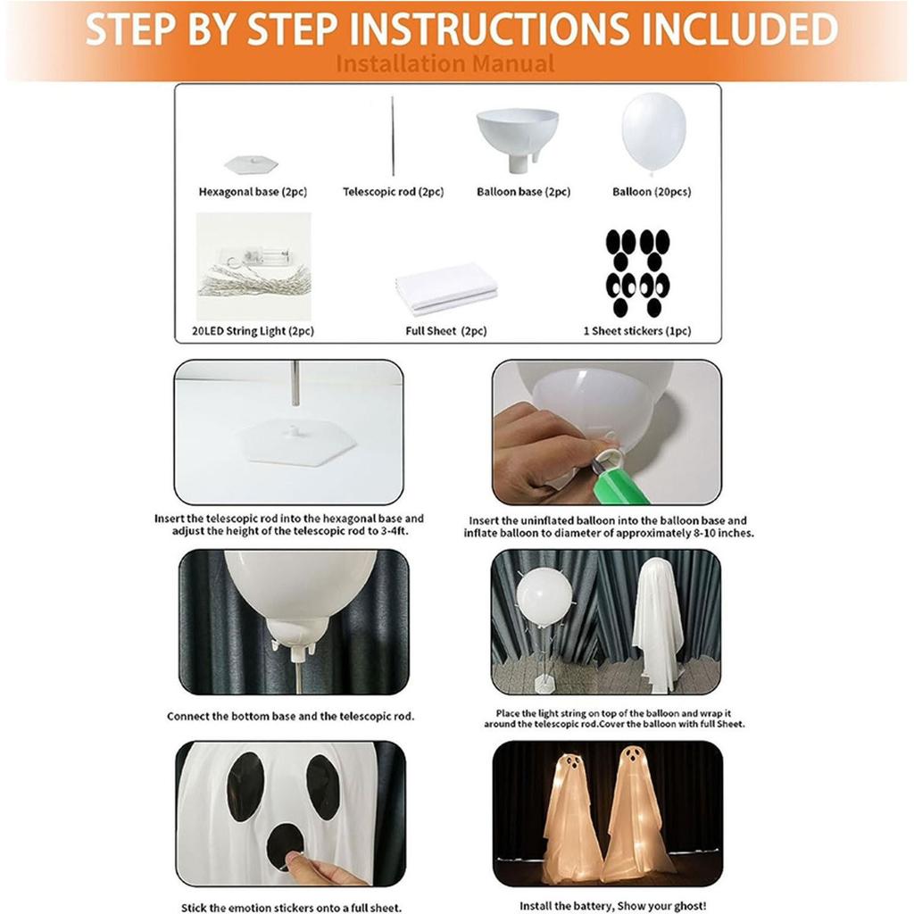 Halloween Decorations Outdoor,Halloween Party Decorations Indoor,Spooky Decor With Remote Control String Lights,Halloween Lights For Porches