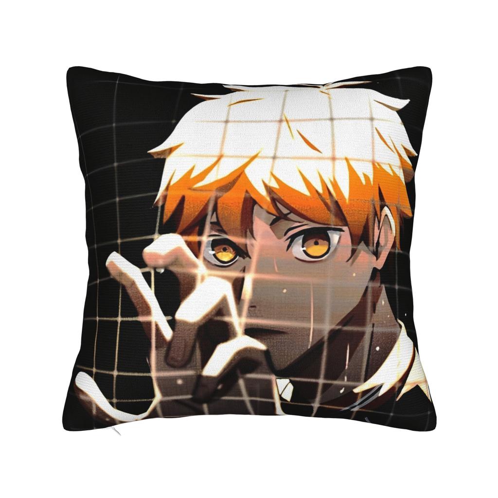 Haikyuu Square Pillow Case Polyester Cushions for Sofa Hinata Shoyo Vintage Cushion Covers