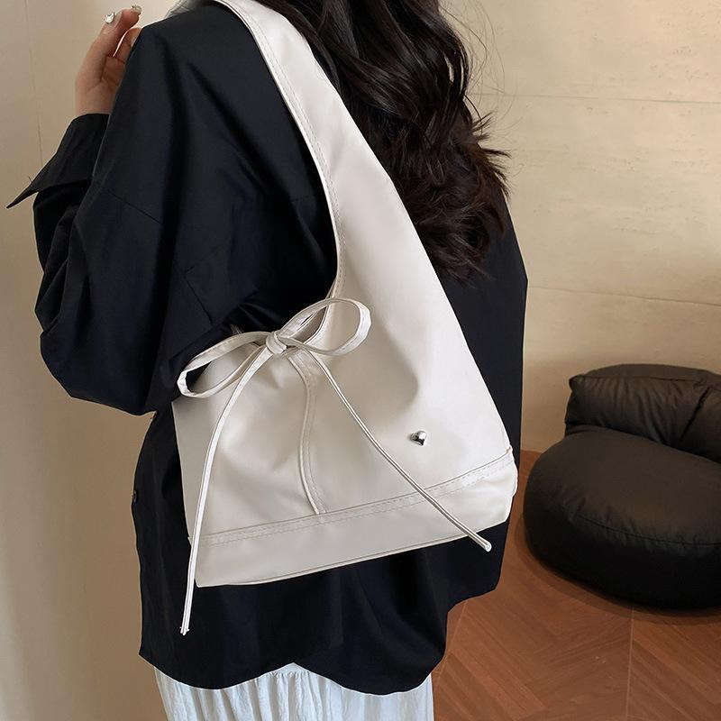 Women Casual Large Capacity Bowknot Single Shoulder Underarm Tote Commuter Handbag