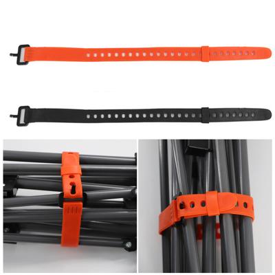 Bagageriem Herbruikbaar Sterk Slijtvast Multifunctioneel Zwart/Oranje Bandage Zacht Rubber Bagage Draadsluiting Gesp Sjorband Huishoudelijke Benodigdheden