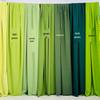 Chinese Style Tea Room Wedding Table Runner & Hanging Ceiling Drapes - Green Fabric Decoration, Opaque
