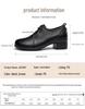 Qiang Ren Women's Genuine Leather Mid-Heel Oxford Shoes