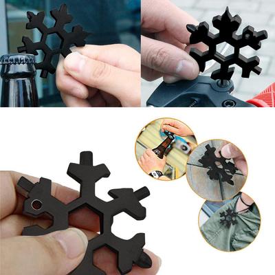 Llave multiherramienta 19 en 1 Combinación Compacta para Exterior Portátil Herramienta Copo de Nieve